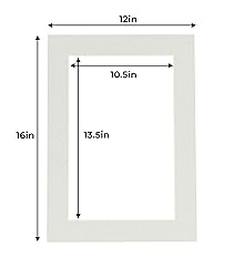12x16 Mat for 11x14 Photo - Precut Grey Picture