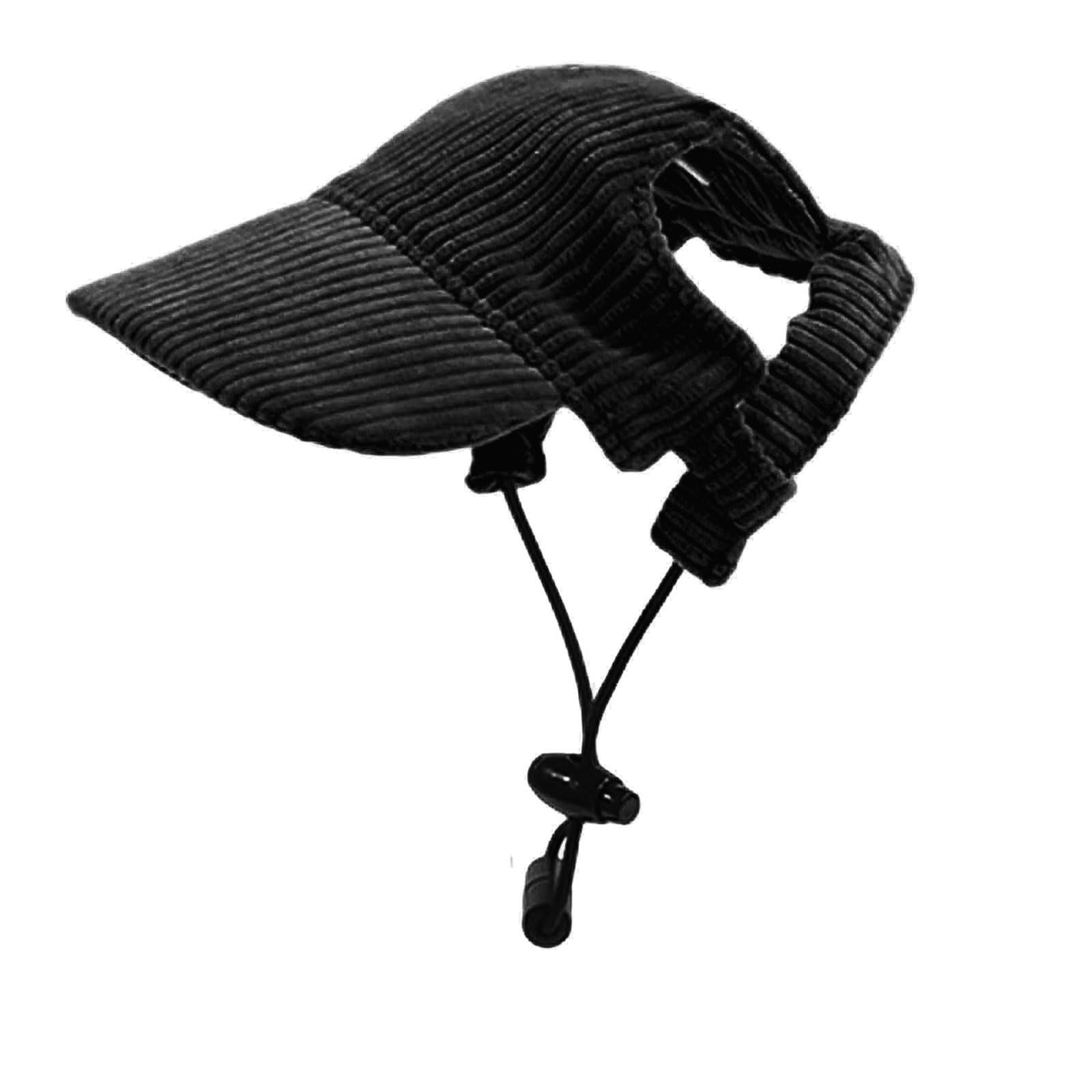 Photo 1 of *MINOR DAMAGE - USED*
Dog Baseball Cap, Dog Cat Summer Beach Visor Hat with Ear Holes, Adjustable Puppy Sunbonnet Headdress (Black, Large)