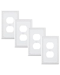 TREEWELL 4-Pack Duplex Outlet Cover Plate, Pure