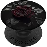 Red Rose Flower Floral Pattern Print PopSockets Adhesive PopGrip