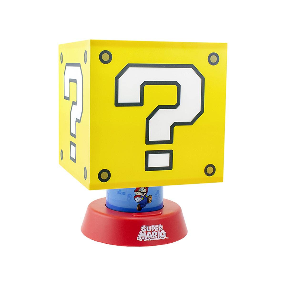 Super Mario Question Block Lamp - Officially Licensed Nintendo Merchandise with Three Brightness Settings and Auto Shut Off, Home or Office Decor, Gift for Mario Bros Fans | Paladone