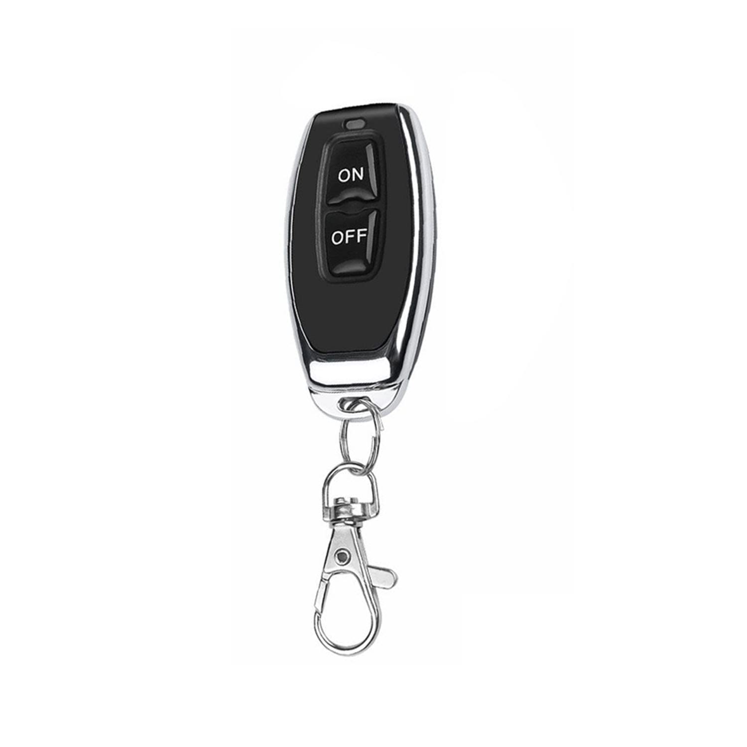 DieseRC 433Mhz Wireless Remote Control Transmitter Keychain 1527 Learning Code 2 Buttons ON OFF, for use with DieseRC Receiver