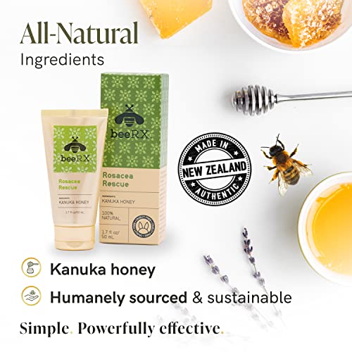 Bee Rx Rosacea Rescue with Natural Kanuka Honey Redness Relief for Face Cream Rosacea