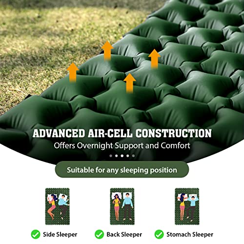 Hikenture Ultralight Double Sleeping Pad for Camping, Portable