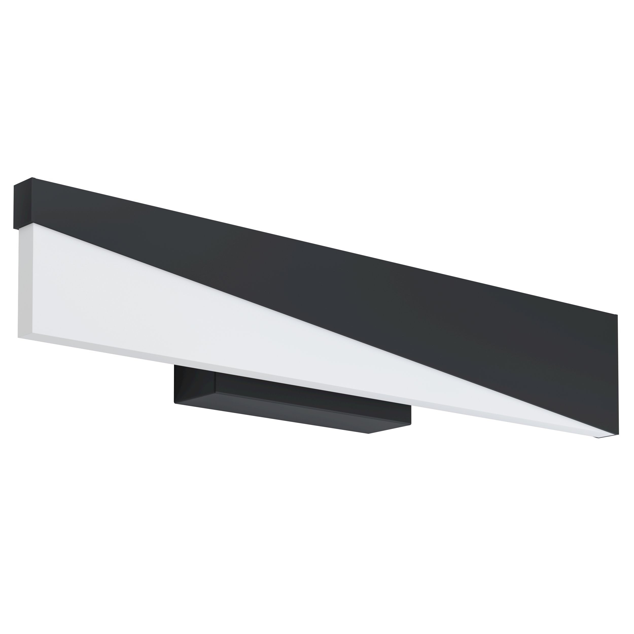 Eglo LED wall Light Isidro, Indoor lamp Made of Black Metal and Satin Plastic, Living Room and Hallway Lighting Fixture, Warm White