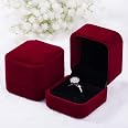 Parts Express 2 Pack Velvet Ring Boxes - Blue Jewelry Display Cases For Earrings & Pendants