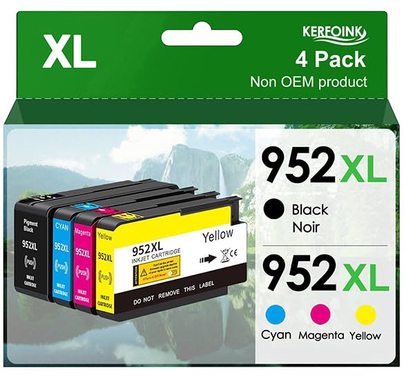 Photo 1 of 952XL Ink Cartridges Replacement for HP 952XL Ink Cartridges Combo Pack for OfficeJet Pro Officejet Pro 7740 8210 8710 8720 8740 8715 7720 8725 8730 Printer (4 Pack)