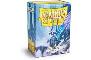 Dragon Shield Card Sleeves, Dragon Shield Brand, Matte Petrol, 100 Sleeves, Standard Size, Polypropylene (PP), Personal Use, 120 μm Quality Thickness