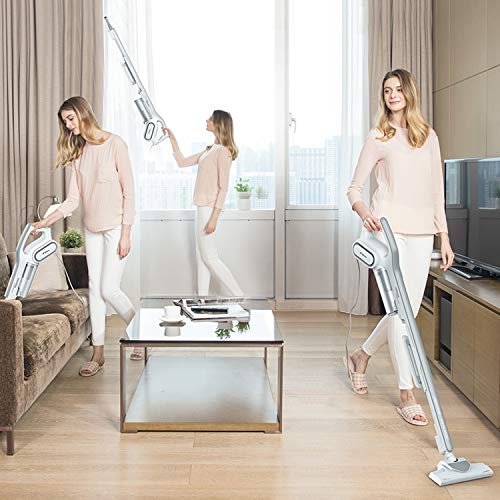 3 in 1 Deerma 15Kpa Handheld Stick Vacuum Cleaner with 600W Motors Powerful Suction, Lightweight Hardwood Floor Vacuum with HEPA Filter for Carpet, pet Hair, Rugs,Curtain
