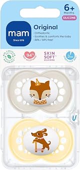 MAM Original 6+M Soother 2PK with Self Sterilising Travel Case Unisex view 2