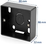 SHPELEC Black Surface Mounted Pattress Box Single/Double BS 5733 Compliant view 2