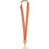 PATIKIL Adjustable Phone Lanyard, 1 Pack Polyester Crossbody Phone Strap Universal Cellphone Lanyard with Patch Neck Strip for Most Smartphones, Orange