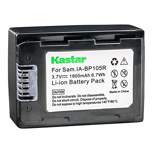 Kastar IA-BP105R Battery for Samsung HMX-F80, HMX-F90, HMX-F800, HMX-F900, SMX-F50, SMX-F53, SMX-F54, SMX-F500, SMX-F501, SMX-F530, SMX-F70, SMX-F700, HMX-H300, HMX-H303, HMX-H304, HMX-H305, HMX-H320