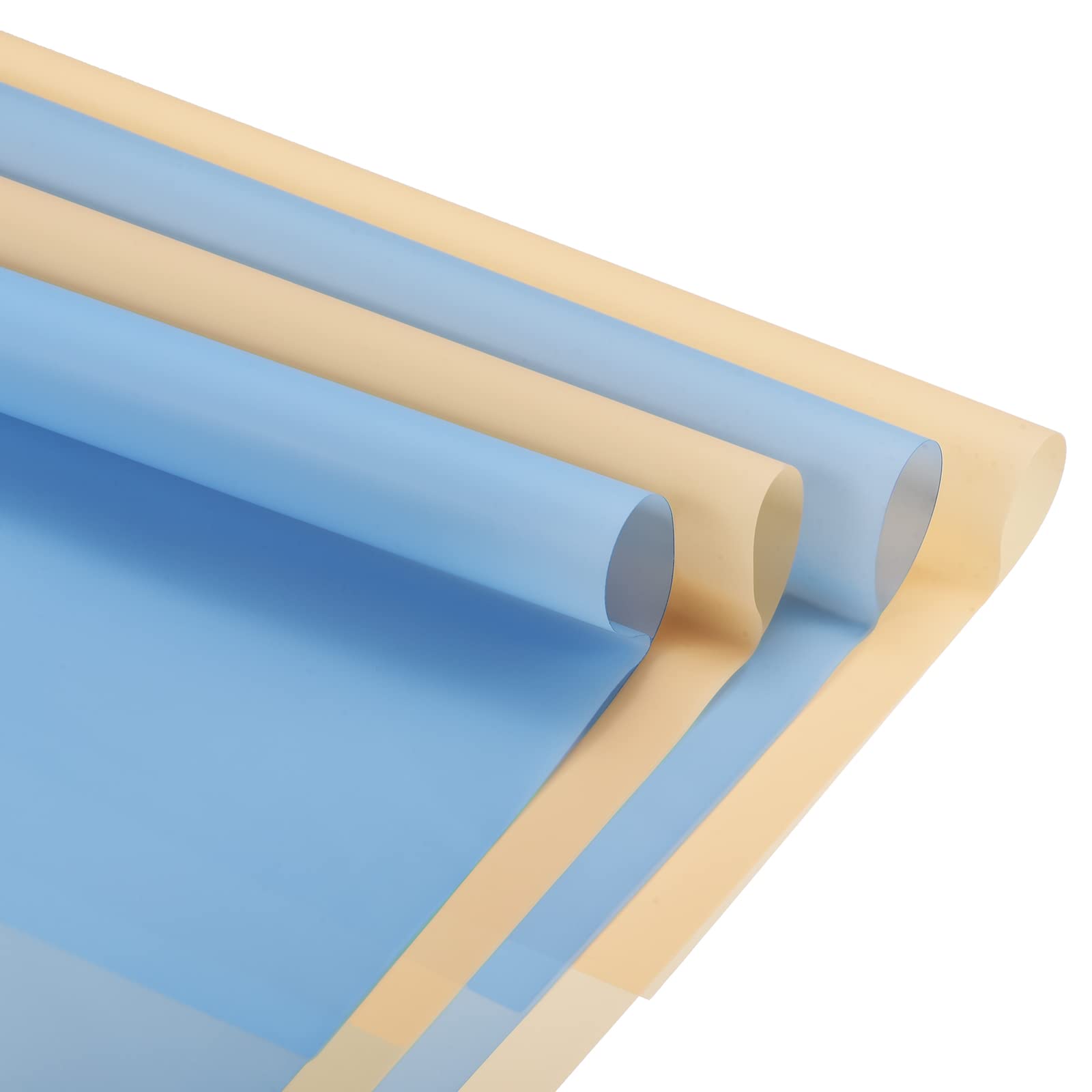 PATIKIL 22.4x22.4 Inch Flower Wrapping Paper, 1 Set/40 Sheets Waterproof Florist Floral Bouquet Wrap Paper for DIY Crafts Gift Packaging, Champagne/Blue