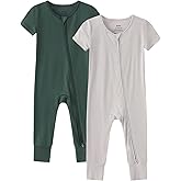 Baby Short Sleeve Romper Footless Pajamas Viscose from Bamboo Infant Toddler Zippy Pjs - 0-24 Months