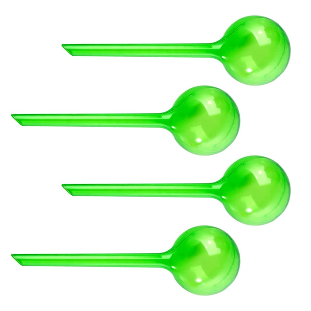 Hsthe Sea Set of 4 Irrigation Balls, Plant Watering Globes Set, Water-free thirst balls, Submergible for Decoration and Potted Plants, Green transparent