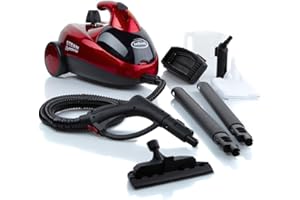 Ewbank Dynamo Steam Cleaner for Chemical-Free Cleaning, Multipurpose with Attachments, Portable, Multi-surface, For Carpets, Tiles, Bathrooms, Floors, and More, Red, SC1000