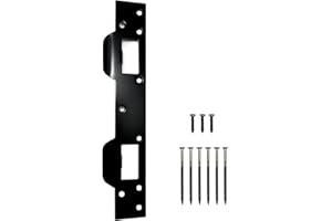 Door Strike Plate Reinforcement Plate, Front Door Strike Plate, Double Strike Plate for 5-1/2 in. Hole Centers, Heavy Duty, F
