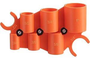 Leanockesa 1/4'' to 1'' Depth and Diameter Gauge Tool, Plumbing Fittings Removal Tool for PVC PPR CPVC PERT Aluminum Brass Pi