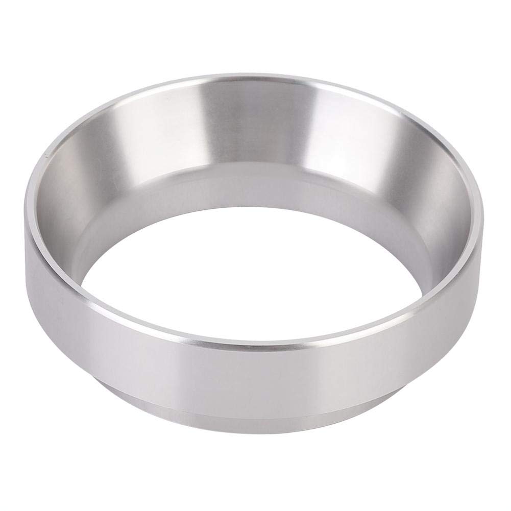Fdit Aluminum Alloy Universal Coffee Magnetic Dosing Ring Replacement Silver (58mm)