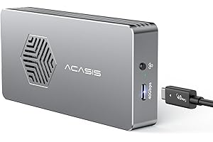 ACASIS 40Gbps M.2 NVMe SSD Enclosure with Cooling Fan, NVMe Enclosure Compatible with Thunderbolt5/4/3/USB4/USB3.2/3.1/3.0/2.