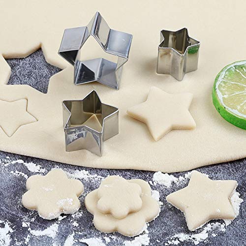 Mini shaped biscuit cutters Sets 24pcs Metal Dough Cutters Flower Star