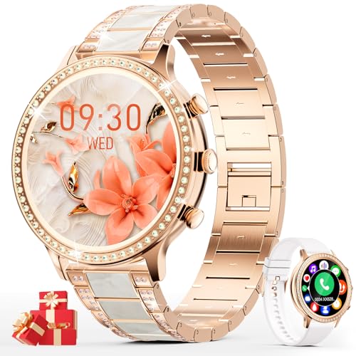 ZKCREATION Women's Smart Watch with Call – Women's Smartwatch with Multisport, Activity Bracelet with Pedometer, Heart Rate Monitor, Sleep Monitor, Music Player for Android iOS