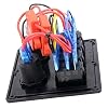 Switch-Panel-Napoo-Digital-Voltmeter-Double-USB-Power-Charger-Adapter-Waterproof-Auto-ATV-Marine-Boat-4-Gang-Circuit-Blue-LED-Rocker-Panel-Switch-For-Car-Boat-Marine