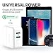 Quick Charge 3.0 USB Wall Charger, JSAUX 30W Dual Ports Travel Charger with Foldable Plug for Samsung Galaxy S9 S8 Plus Note 8 S7 Edge, iPhone X 8 7 6 6s Plus, iPad Pro Air 2 mini, LG G7 & more