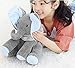 Abestest Plush Toy peek-a-Boo Elephant, Hide-and-Seek Game Baby Animated Plush Elephant Doll Present (Blue)