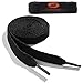 OrthoStep Wide Flat Athletic Black 72 inch Shoelaces - Shoe and Sports Shoelaces 2 Pair Pack