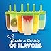 Popsicle Molds Set – 100% BPA Free – Set of 6 Reuseable Ice Pop Makers, Tupperware Quality with Sturdy Base, Popsicle & Ice Cream Recipes E-book Included, Great Gift – By The Kitchen Paradise (Green)