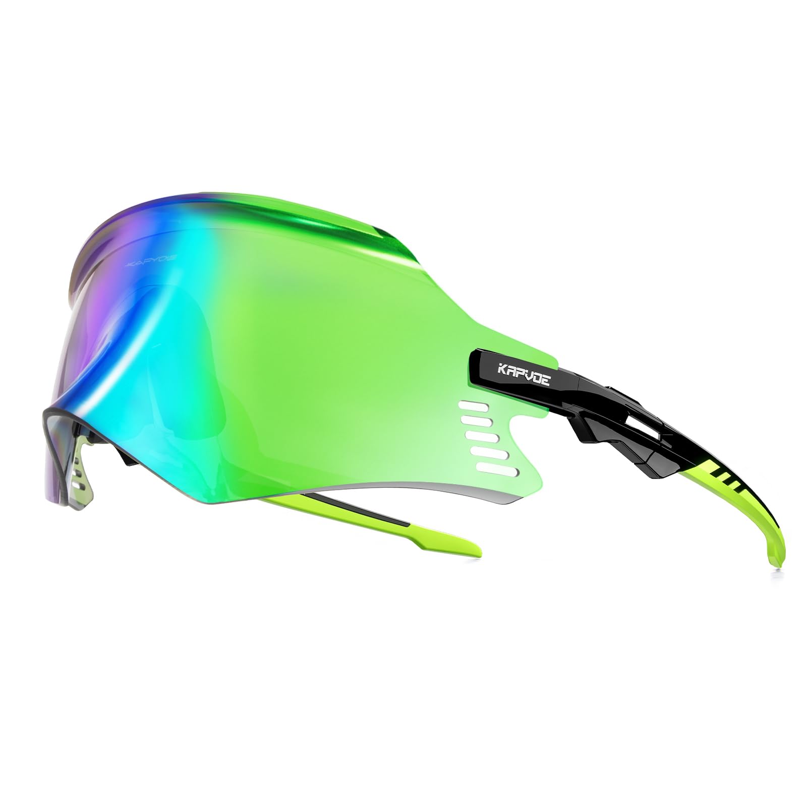 KAPVOE Cycling Glasses MTB Sport Sunglasses Mountain Bike Riding Motorcycle BMX Men Women Red Black 07