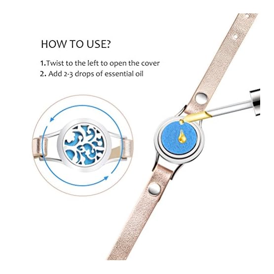 Essential-Oil-Diffuser-BraceletStainless-Steel-Aromatherapy-Locket-Bracelets-Leather-Band-with-8-Color-PadsGirl-Women-Jewelry-Gifts-for-Mom Essential-Oil-Diffuser-BraceletStainless-Steel-Aromatherapy-Locket-Bracelets-Leather-Band-with-8-Color-PadsGirl-Women-Jewelry-Gifts-for-Mom