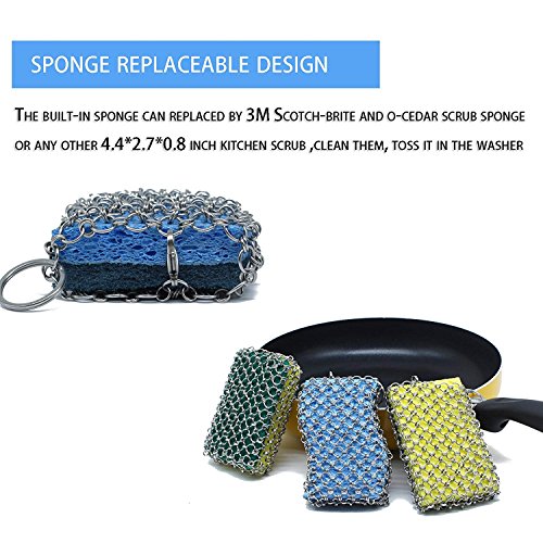 Original good grips cast iron cleaner with wood pulp sponge, faster