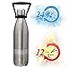 TOPOKO 25 OZ Cola Style Double Wall Stainless Steel Water Bottle Vacuum Insulated Bottle Leak Proof Bottle,BPA Free with Handle (Silver)