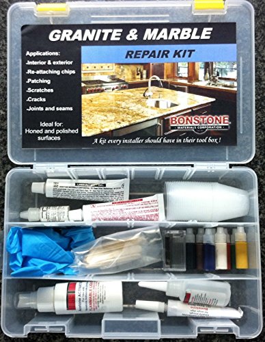 Granite and Marble Interior & Exterior Repair Kit / Marble, Granite, Limestone, Engenered Stone- UV Stable - (Joints & Seams, Chips, Cracks, Scratches, Laminate repair)- Easy To Use