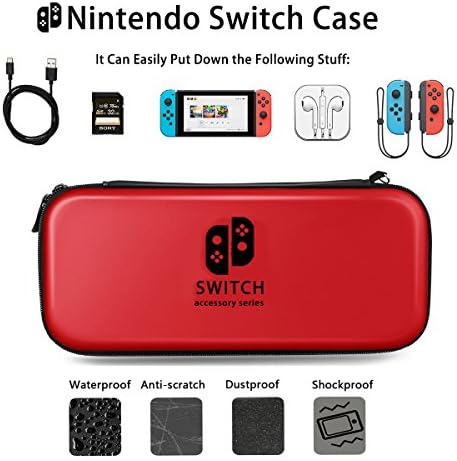 Nintendo Switch Case Accessories Games Carrying Travel Case Screen Protector Protective Controller Amazon Basics Arms Bag Red Eva Cover Dock Deluxe Traveler Hard Shell Pink Pouch Console For Kids