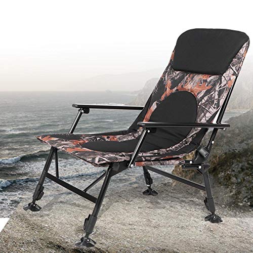 Dioche Angelsitz mit hoher Rückenlehne, zusammenklappbar, für den Außenbereich, hohe Festigkeit, Sportstuhl mit 4… – Bild 6