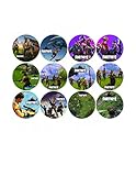 Armor Line Designs Fortnite Double Sided Images Cupcakes Picks Cake Topper - 12 Video Gamer Party