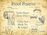Paper Seat Patent Drawing Metal Sign, Vintage, Bathroom, Steampunk, Industrial Décor