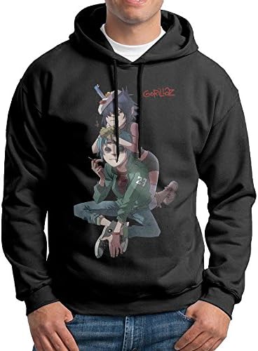 Gorillaz Mens Prevalent Hoodies Hooded Sweatshirt 90s 80's Juniors
