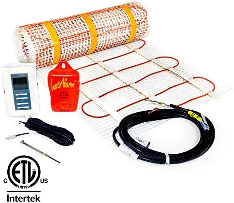34 sq.ft. 120-Volt.  Ceramic &amp; Stone Tile Floor Heating Kit w/Honeywell Floor Thermostat and Installation Alarm, (22.5 ft. x 1.5 ft.) 