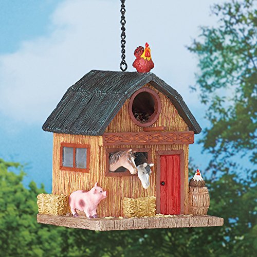 Country Barn Decorative Hanging Birdhouse Garden DÃ©cor