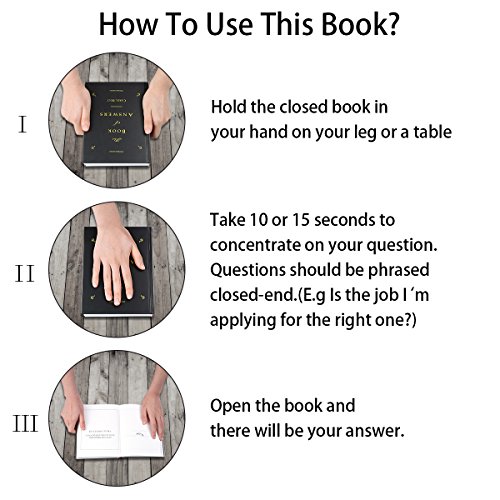 ATESSON Novelty Magic Divination Notebook of Answers Dispel Puzzles Self-Healing Tell You Answers Journal Notebook (Chinese and English Version) - Black - Thumbnail 3