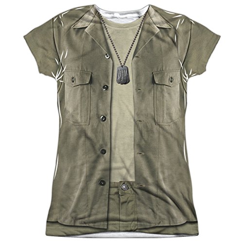 Mash Hawkeye Costume (Front Back Print) Juniors Sublimation Shirt