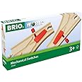 BRIO World - 33344 Mechanical Switches | 2-Piece Interactive Wooden Train Tracks Set | Enhances Motor Skills | Compatible with BRIO Toys | Great Gift for Kids Ages 3 and Up