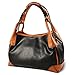 Vbiger Leather Handbags And Purses Dumpling-shaped Tote Bags For Women (Black Brown)