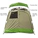 Quictent 2-Room Pop Up Automatic Rod Bracket Shower Tent Green Brown
