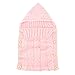 Colorful Newborn Baby Wrap Swaddle Blanket, Baby Kids Toddler Knit Blanket Swaddle Sleeping Bag Stroller Wrap for 0-17 Month Baby (Cotton Pink)